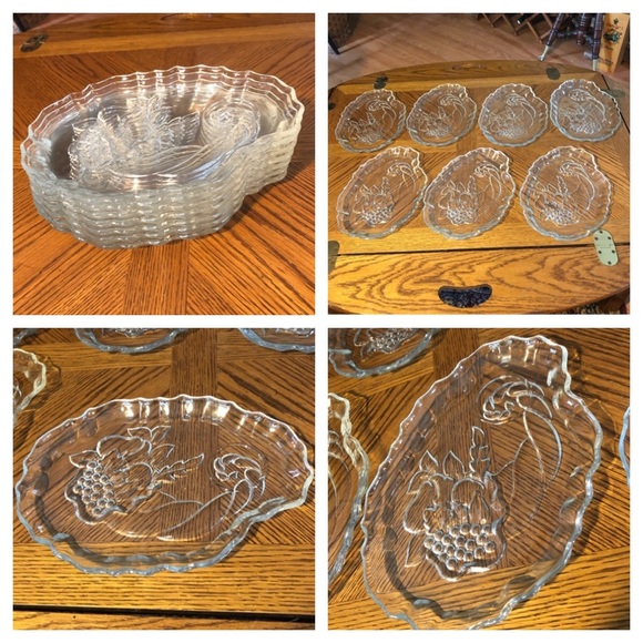 Vintage Kitchen Vintage Glass Lunch Plates 7piece Set Poshmark